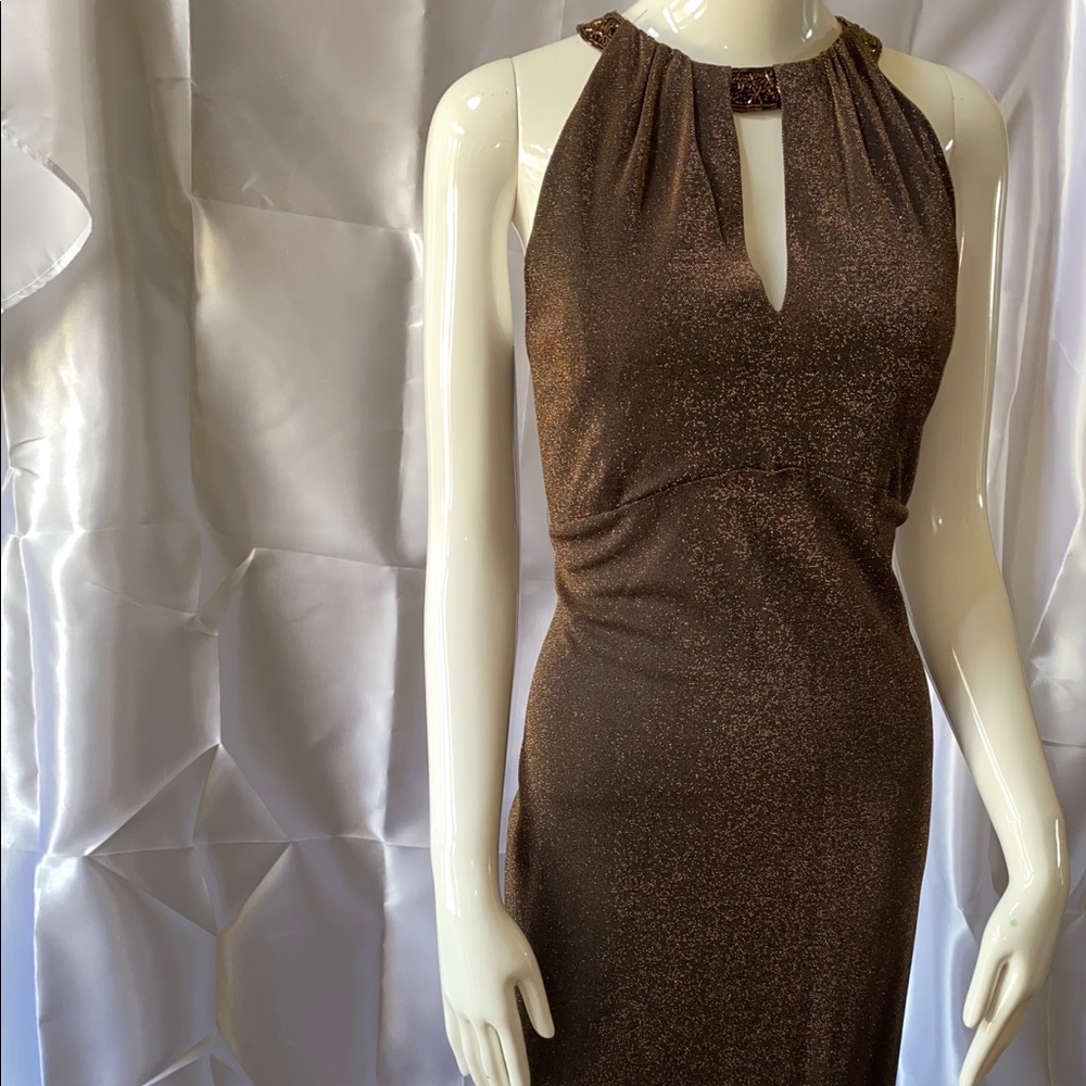 brown maxi dress